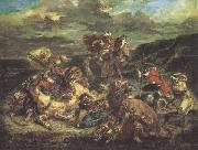 Eugene Delacroix The Lion Hunt (mk45) USA oil painting artist